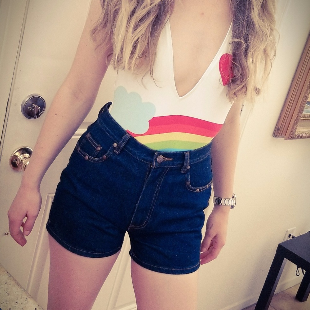 Vintage High Waisted Jeans Shorts