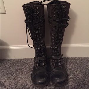 Tall combat boots