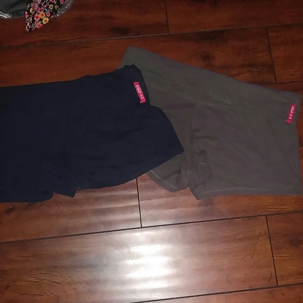 Bundle TWO Yoga Shorts Blue and Gray