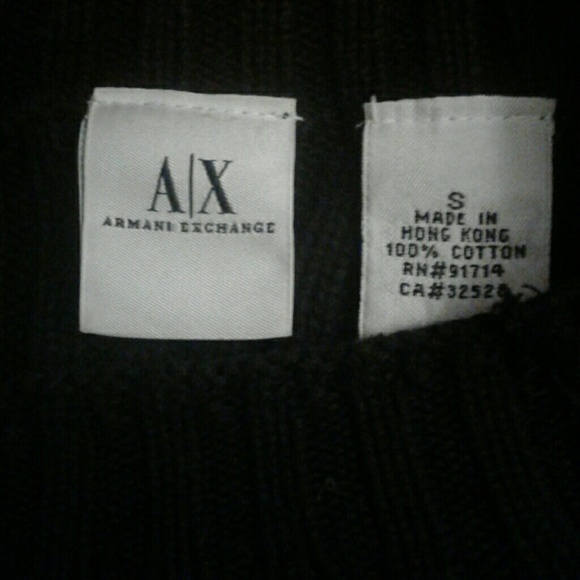 Slay Day:Armani Exchange Jet Black Button Sweater - Picture 2 of 3