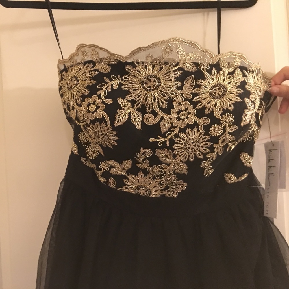 NWT Beautiful black & gold cocktail dress