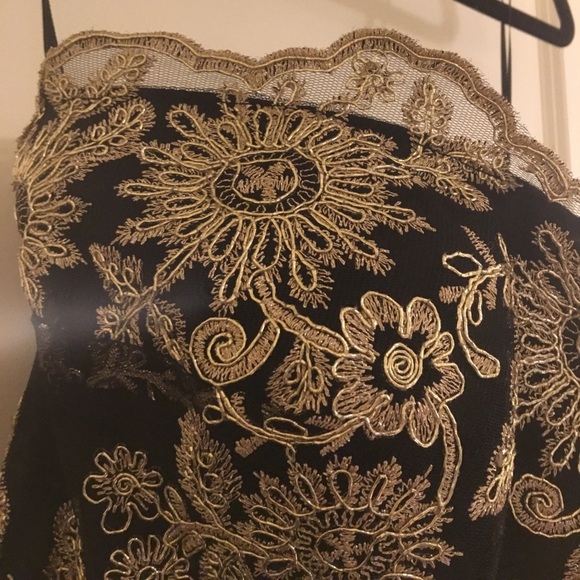 NWT Beautiful black & gold cocktail dress - Picture 5 of 5