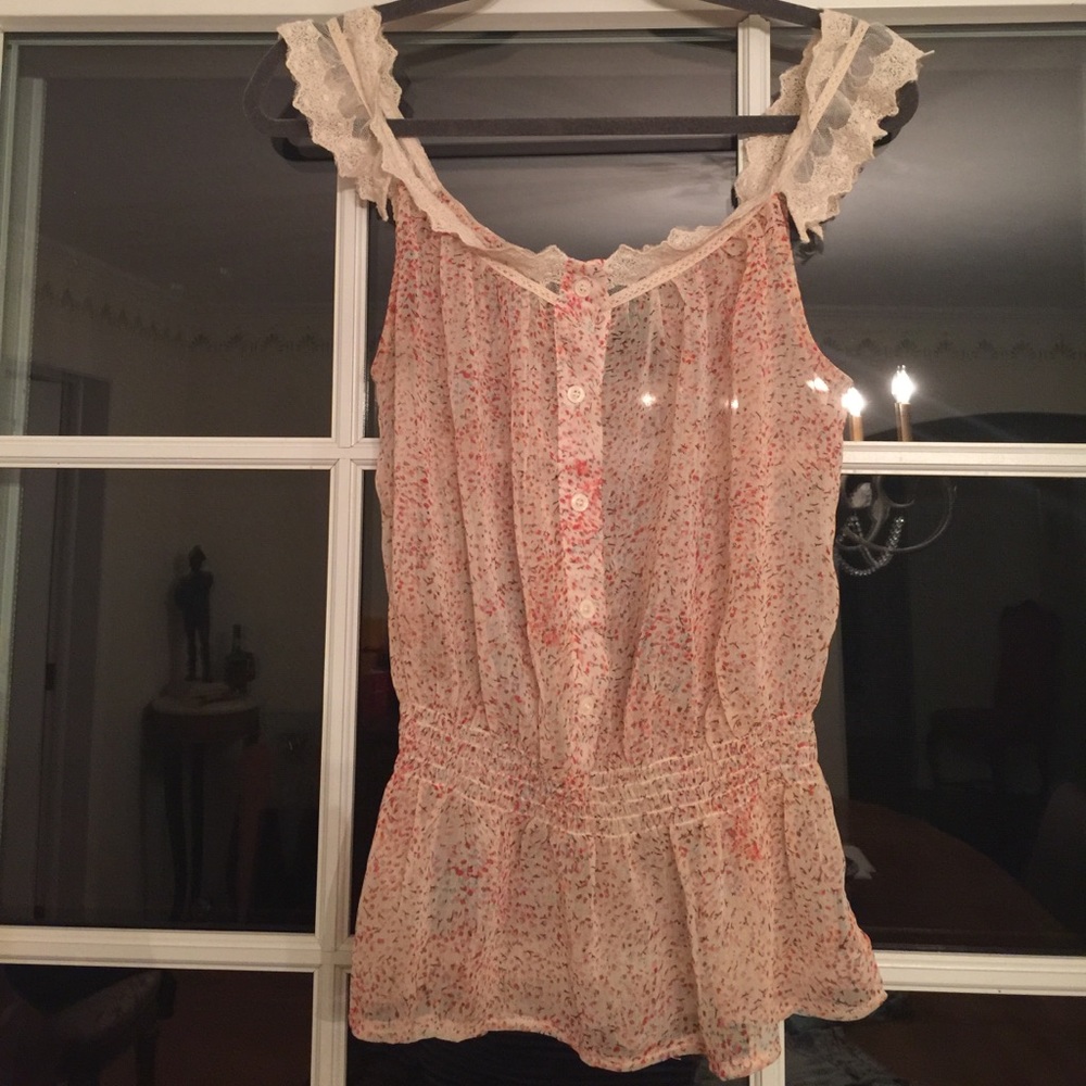 Sheer Sleeverless Top by Chandelier, Size S