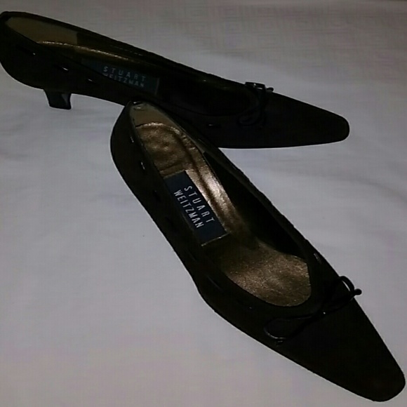 NWOB Stuart​ Weitzman Brown Suede Pumps, Sz 7.5 AA - Picture 2 of 8