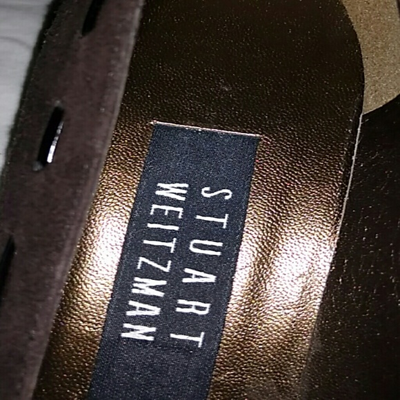 NWOB Stuart​ Weitzman Brown Suede Pumps, Sz 7.5 AA - Picture 6 of 8
