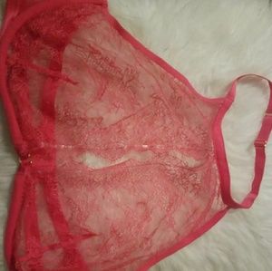 Lace high neck bra