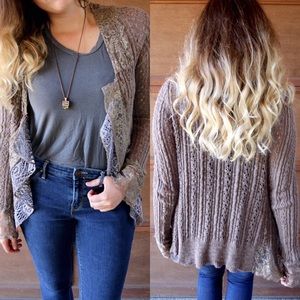 Layered with lace cardigan