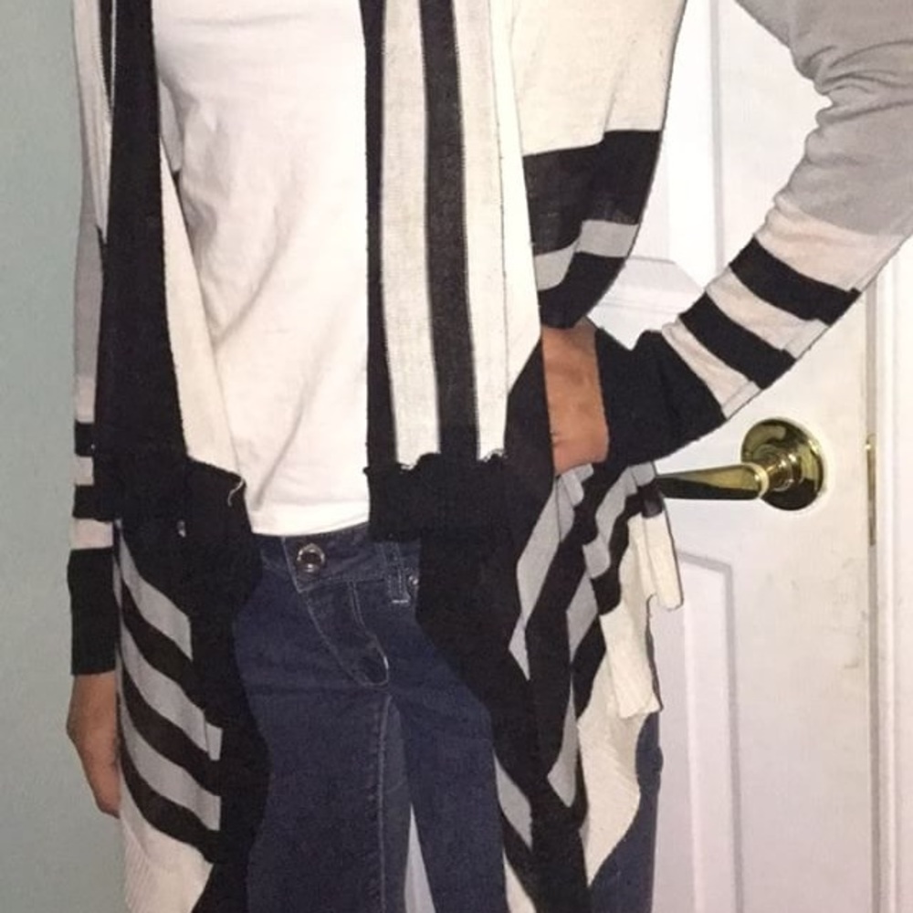Black and white cardigan
