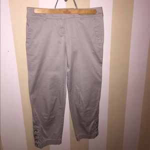 Ann Taylor 0P Khaki Capri Pants