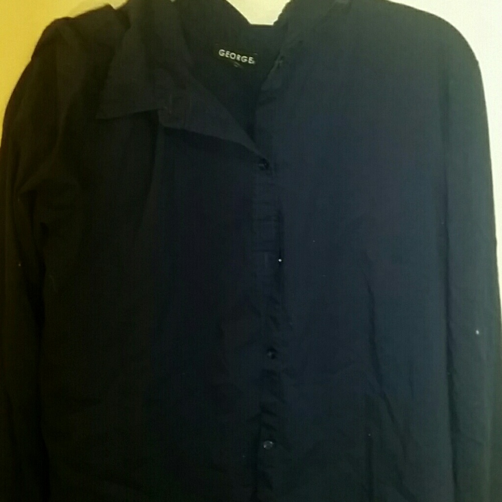 Navy blue button down