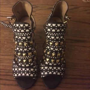 Black and white studded Zara heels