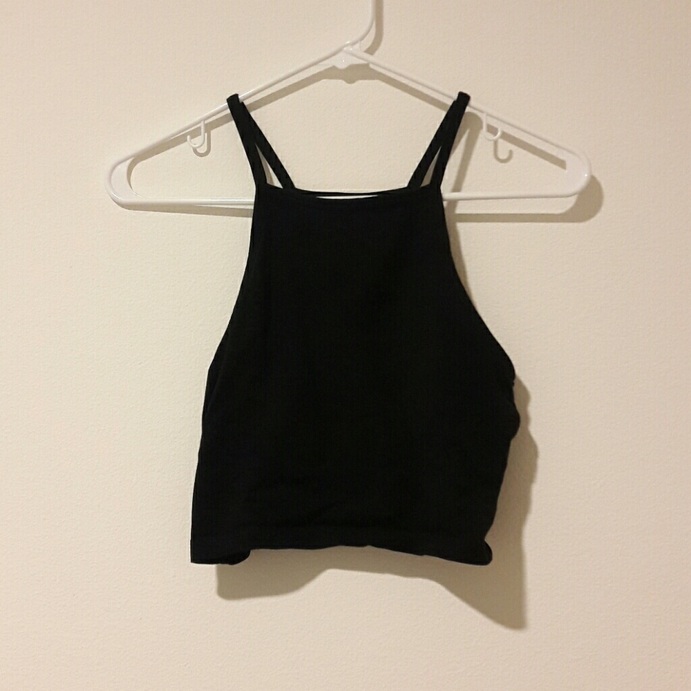 Soft black crop cami (Small and Medium)