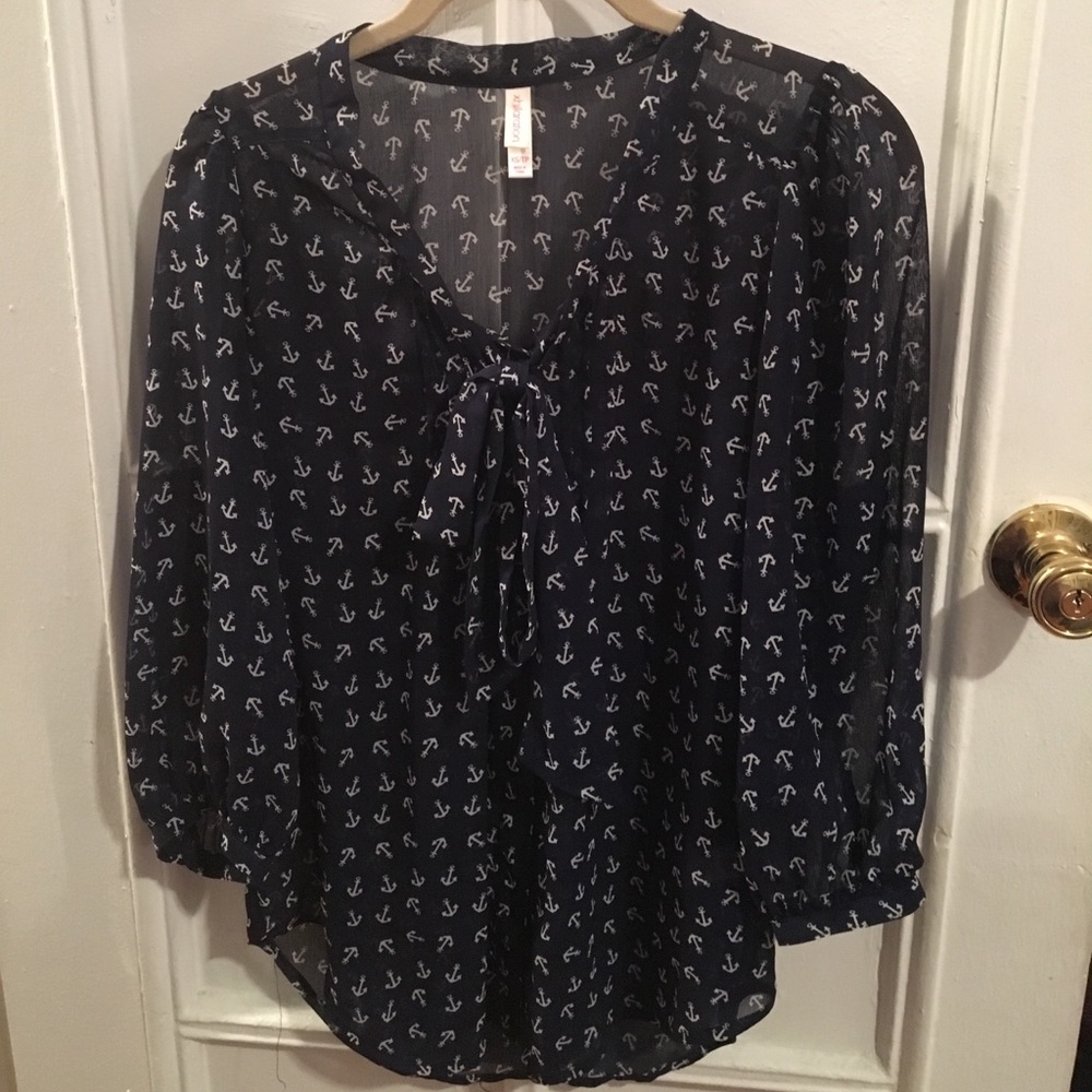 Nautical navy blouse