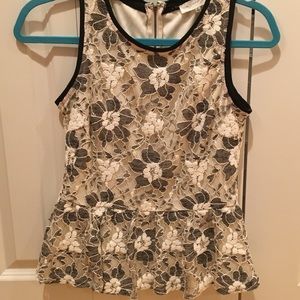 Sugar Lips Size Small Floral Peplum Top