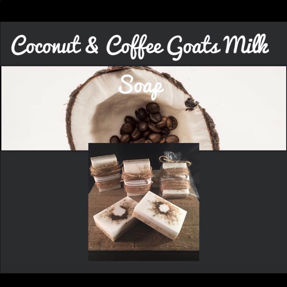 Coconut and coffee goats milk soap