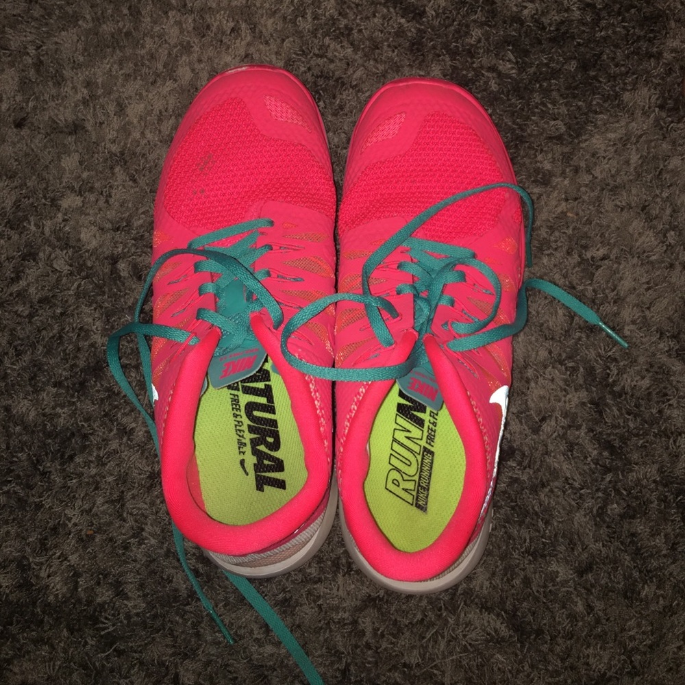 Nike pink and blue free runs! Want to sell soon:)