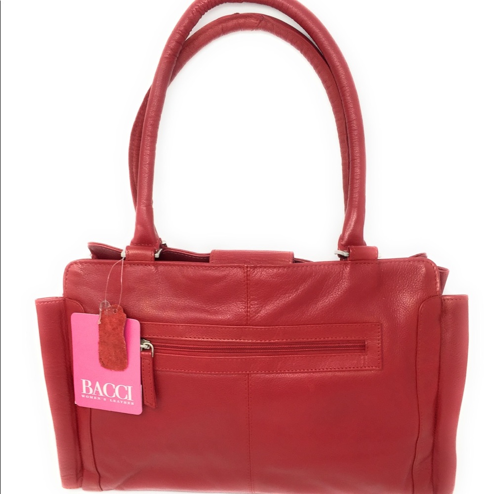 Red Leather Concealed Gun Purse, Bacci