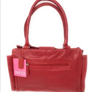 Red Leather Concealed Gun Purse, Bacci