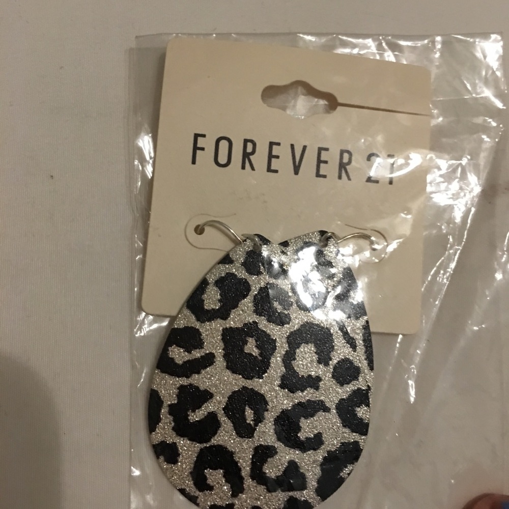 Glittery cheetah earrings