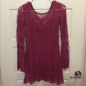 Long Sleeve Crochet Dress