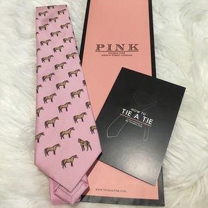 ✨NEW✨ Thomas Pink Tie - Pink w/ Horses Pattern