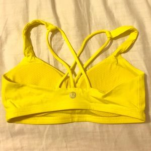 Yellow LuLuLemon Sports bra