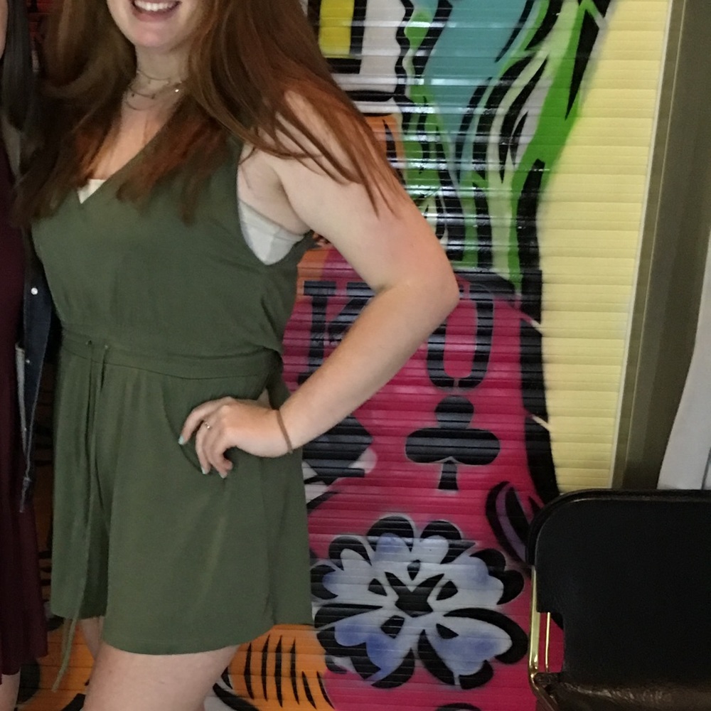 Army Green Romper - Picture 2 of 2