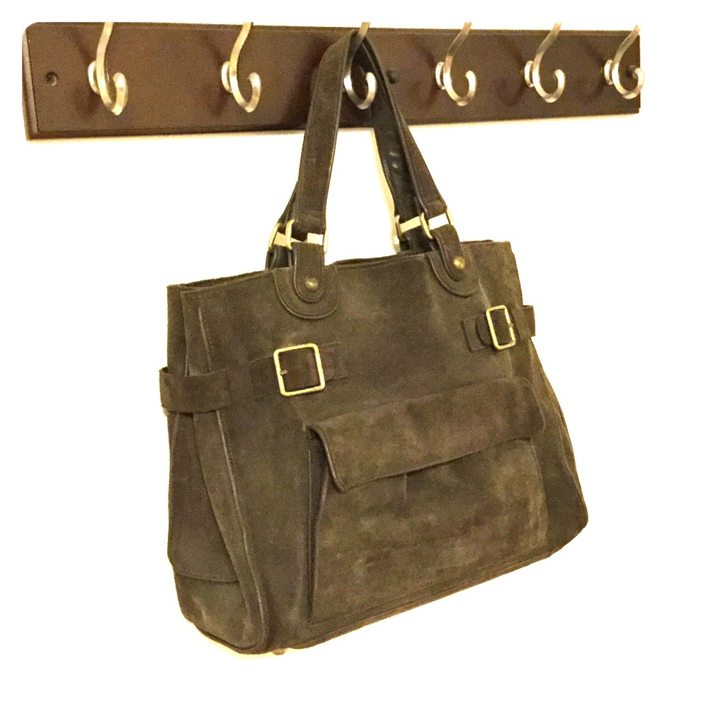 Large Brown Suede Tote in great condition!