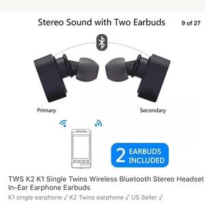 Bluetooth headphones & Powerbank. All phones
