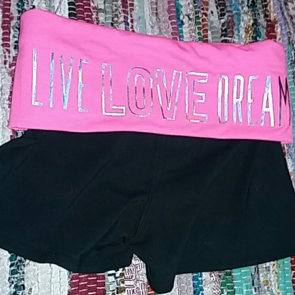 NEW fold over yoga stretch shorts XS