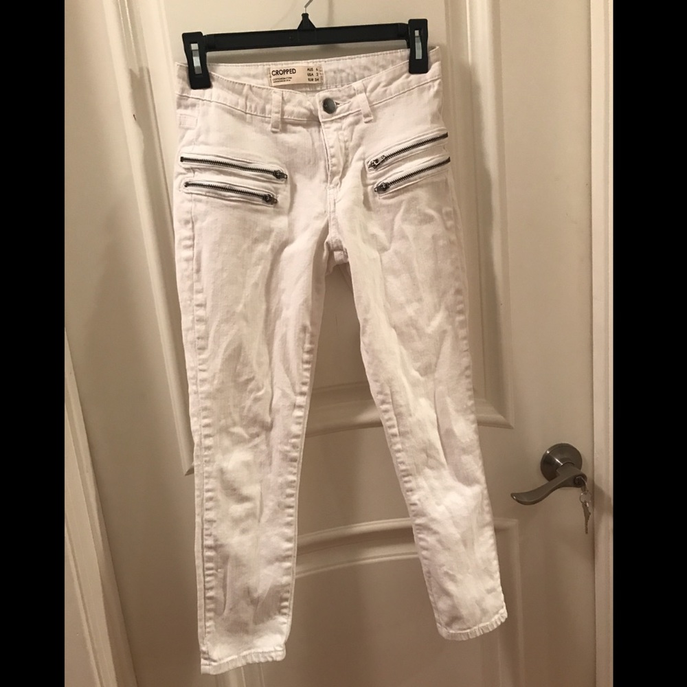 White Crop Jeans