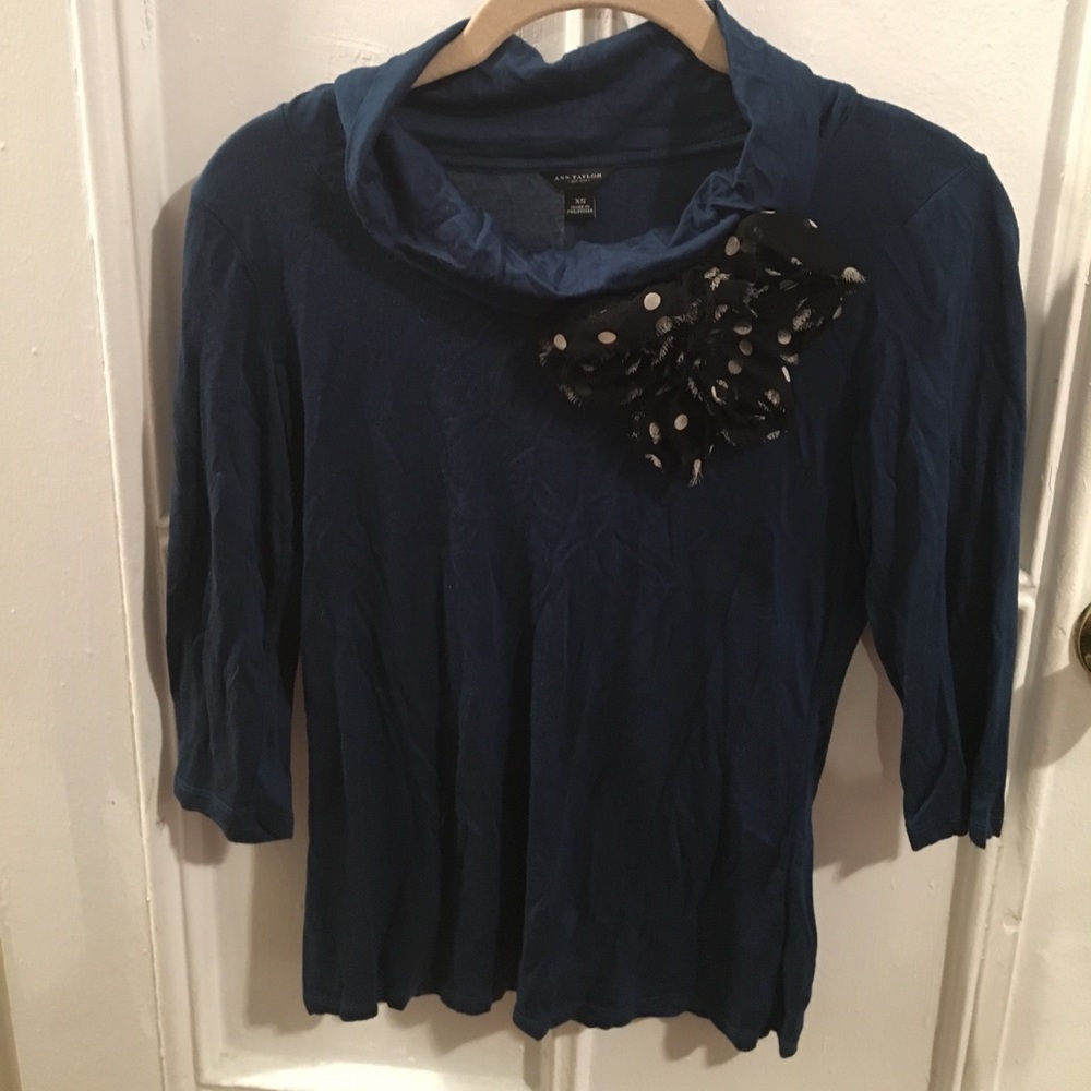 ANN TAYLOR teal blouse