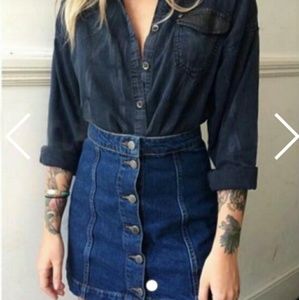 Topshop denim skirt