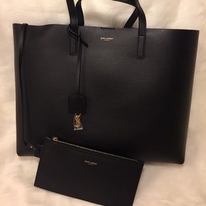 Authentic Saint Laurent Large Shopping Tote Bag