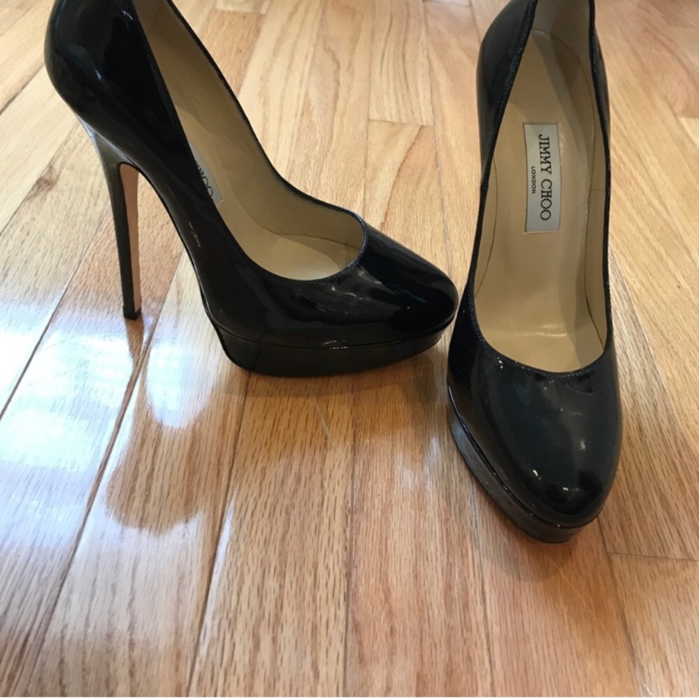 Jimmy Choo Black Patent Leather Pumps - Picture 2 of 5