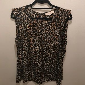 ANN Taylor LOFT Animal Print sleeveless top