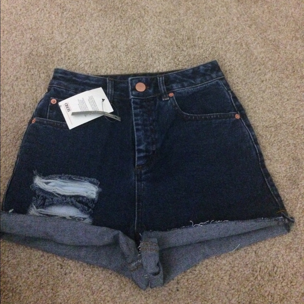BNWT ASOS high waist denim shorts
