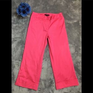 Willi Smith Hot Pink Straight Leg Cuffed Capris