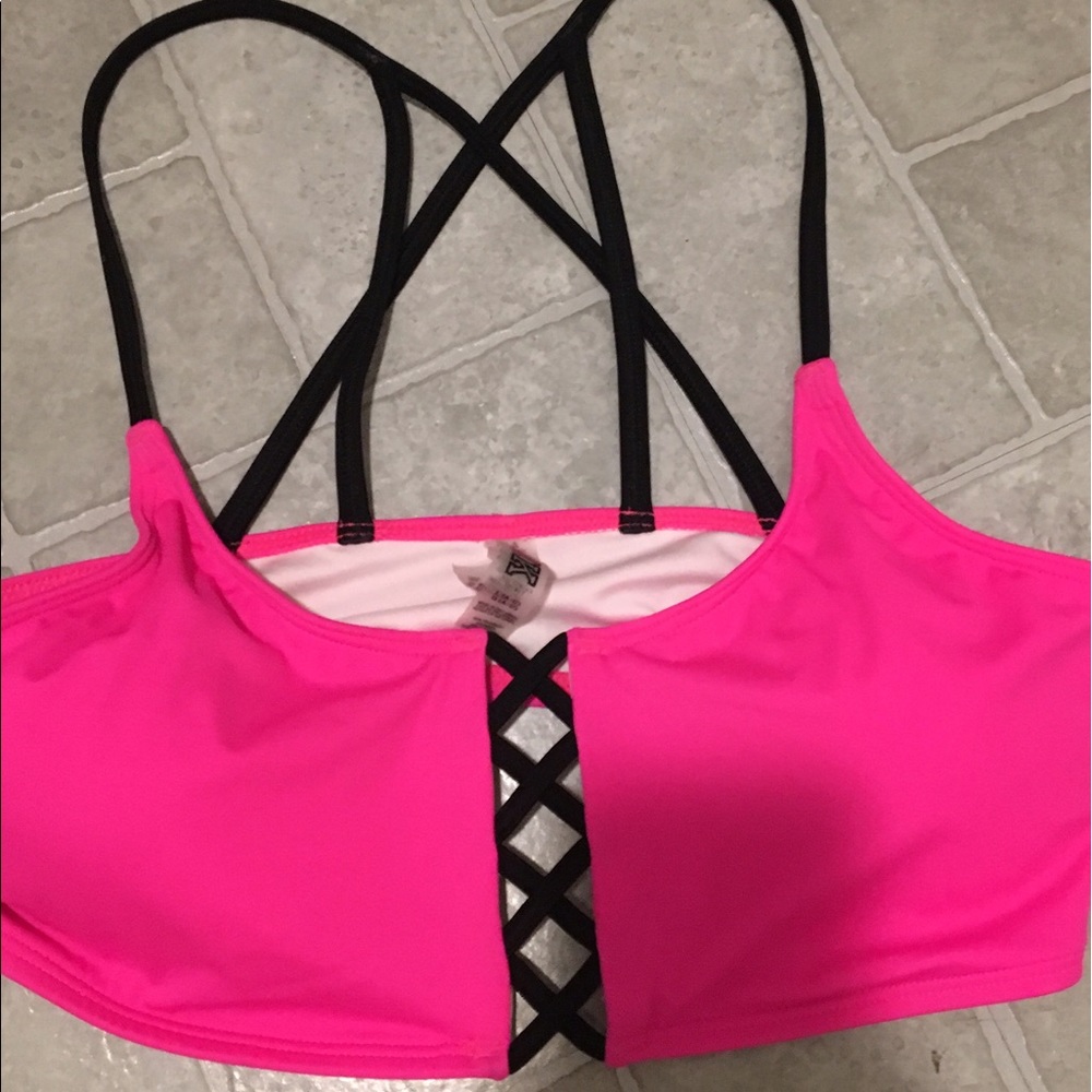 Pink bathing suit top