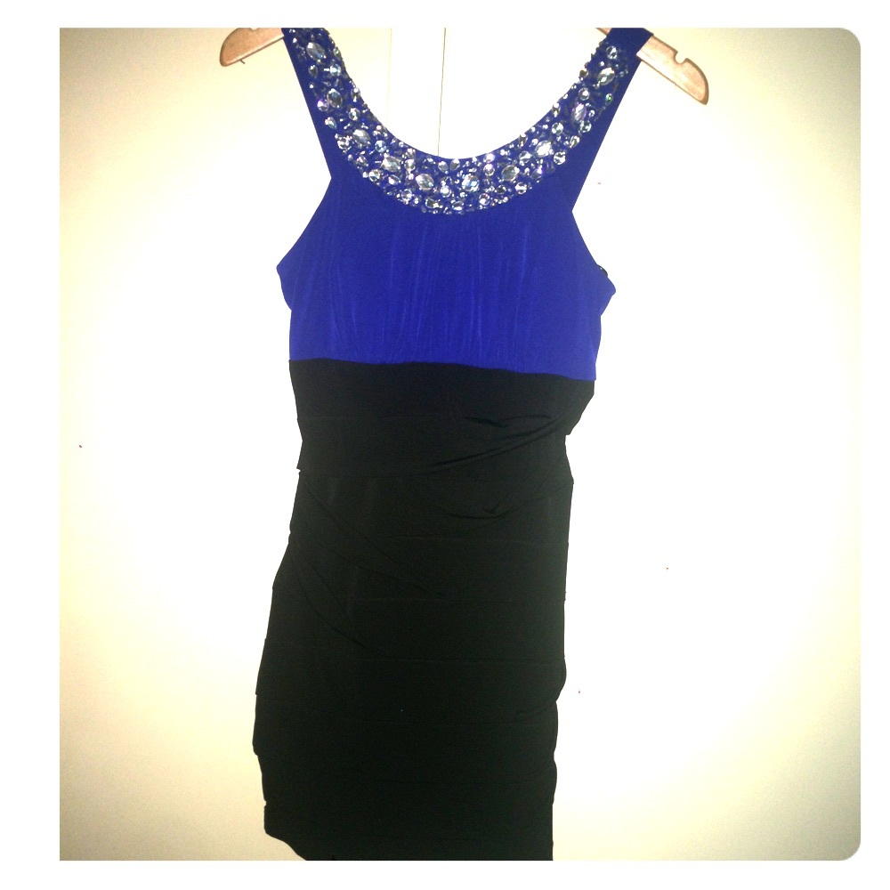 Jeweled collard dress