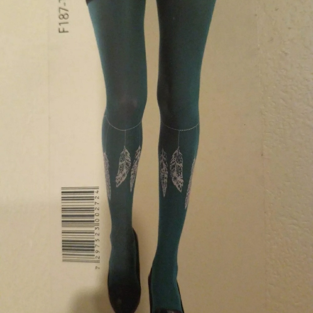 Teal dream catcher tights