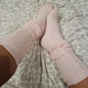 Victoria's Secret crochet sequins socks