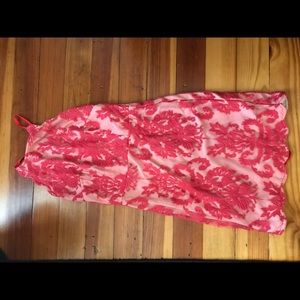 Red lace bodycon dress