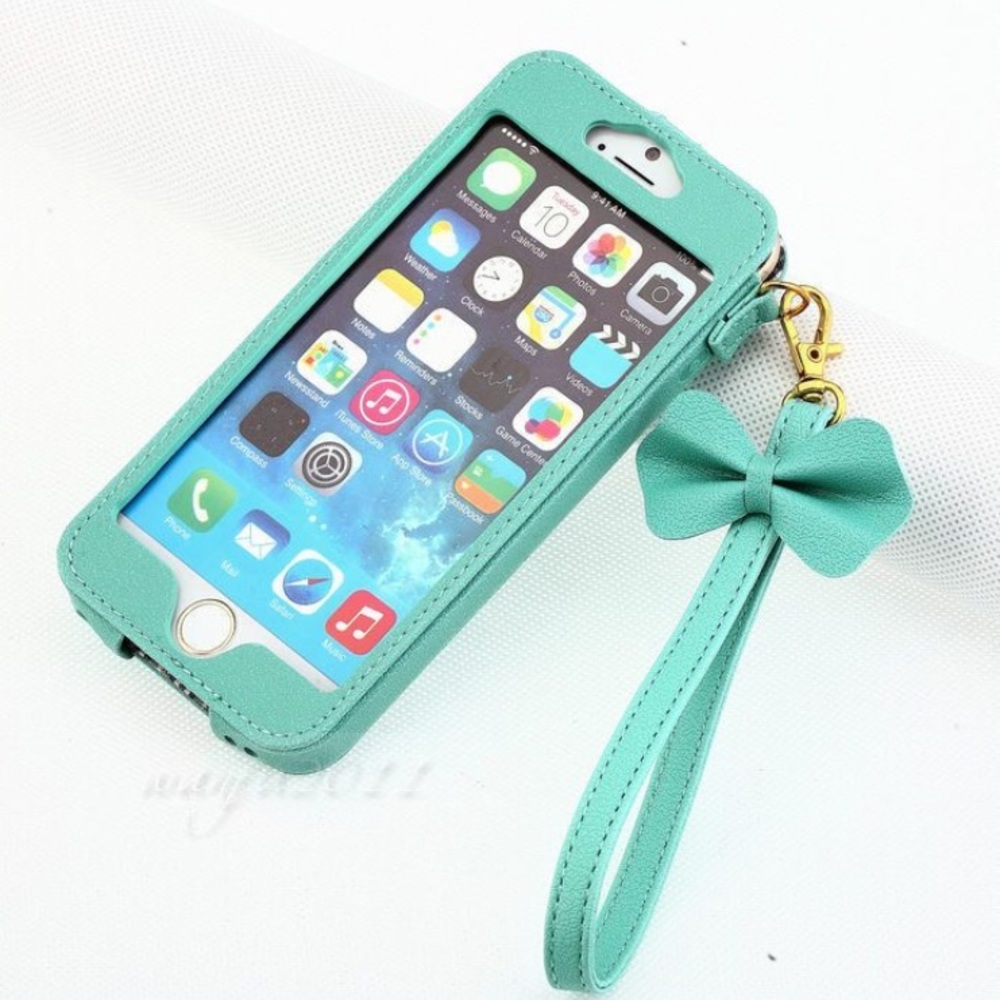 ♡ SALE sodo mint faux leather iphone 6 case