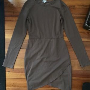 Brown bodycon dress