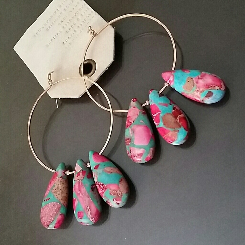 ANTHRO Raindrop Hoop Earings