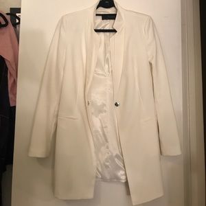 Good condition - white zara long blazer