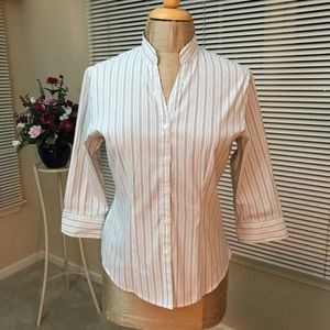 DCC pinstripe casual day blouse