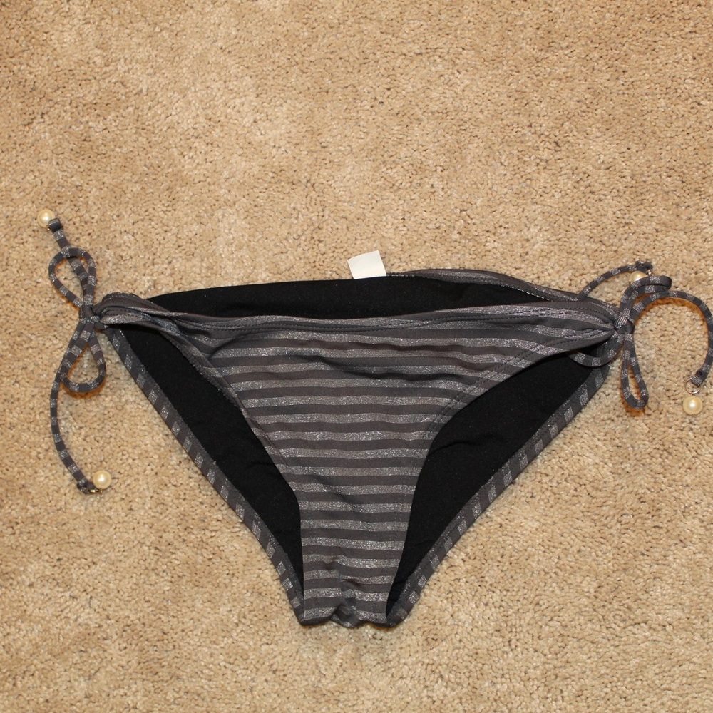 Bikini Bottom in Sparkly Gray/Silver, Medium