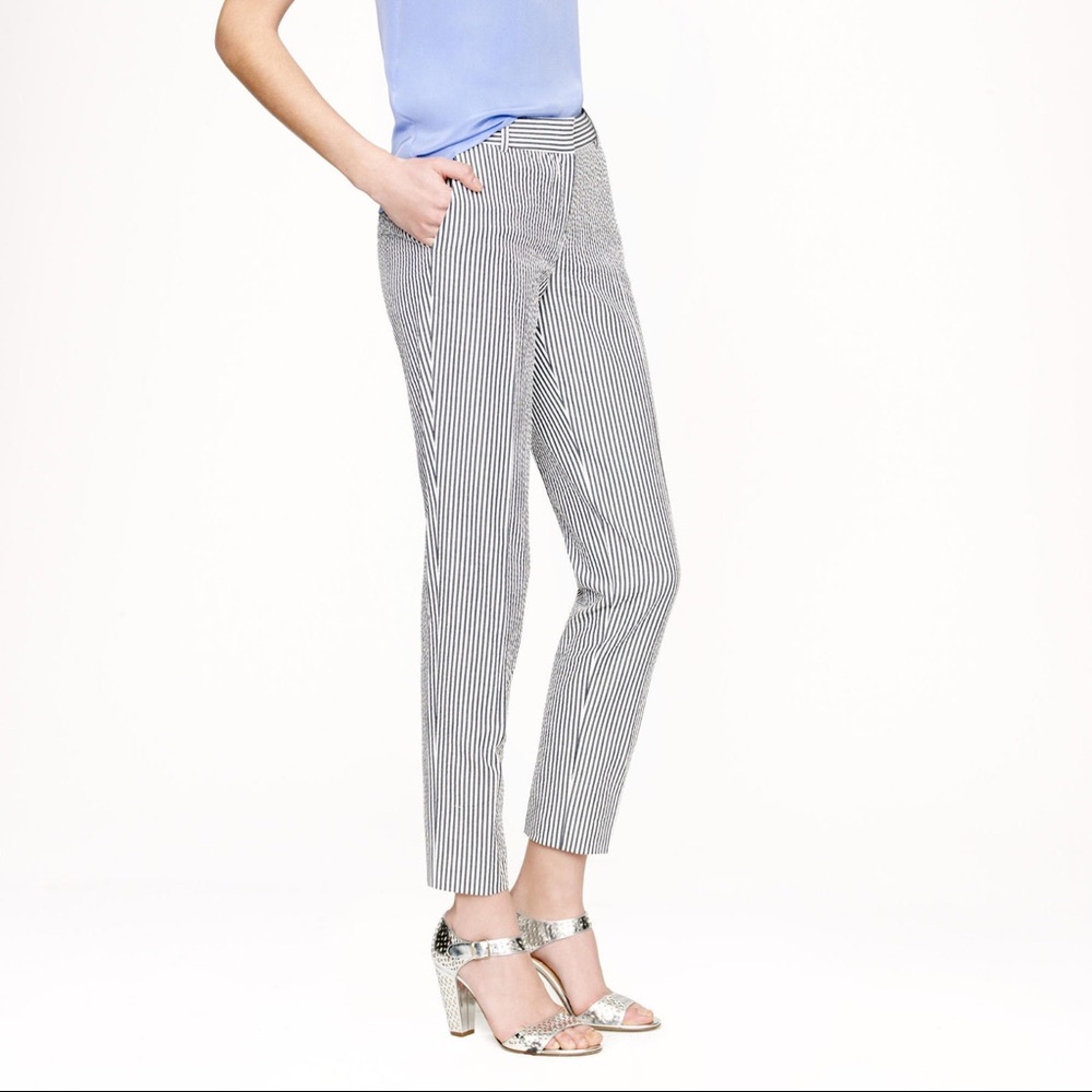 J.Crew seersucker cafe Capri